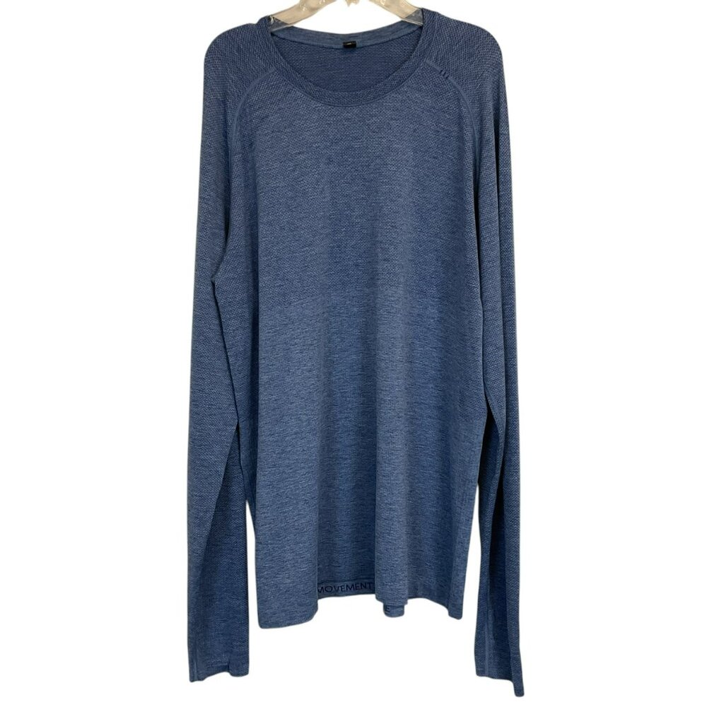 Lululemon Metal Vent Tech Long Sleeve Shirt In Blue Size XL Preppy Athletic